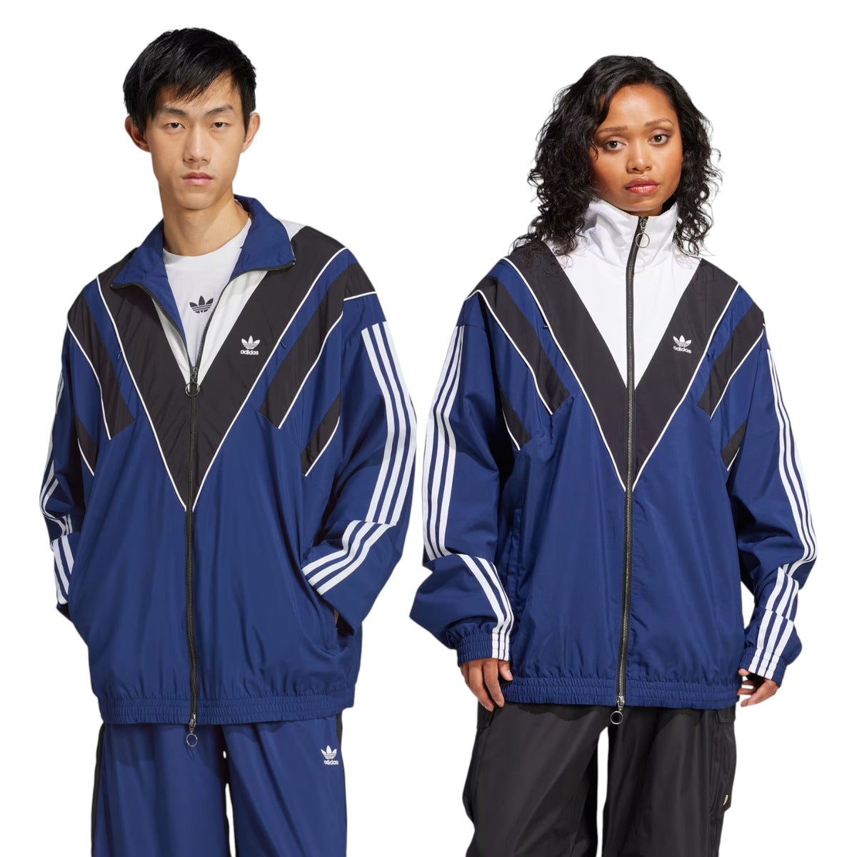 adidas Originals Unisex Rasant Cut Line Track Top - Navy
