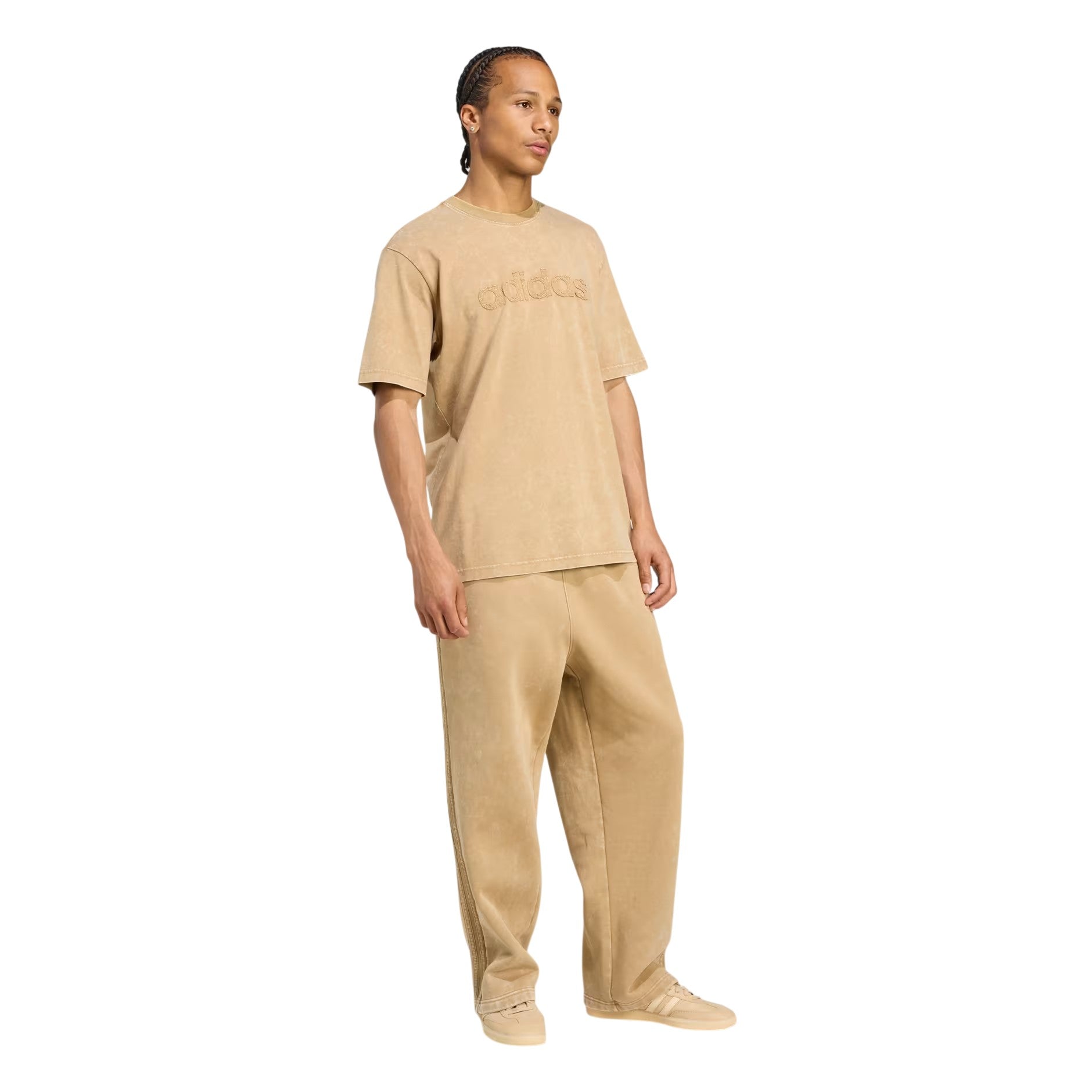 adidas Originals Washed Crew Neck T Shirt - Cardboard Brown