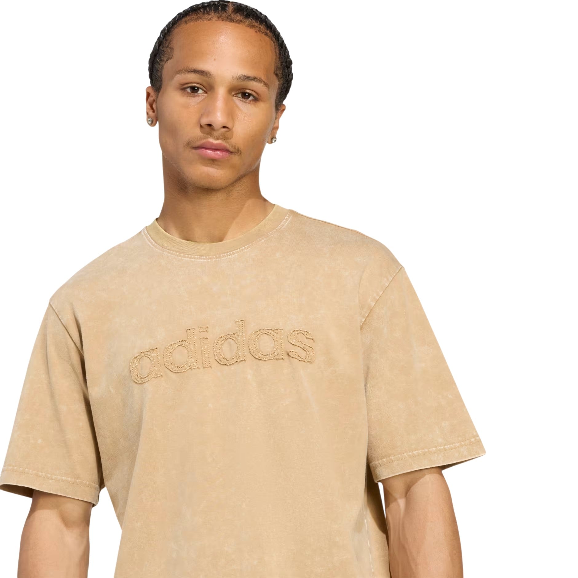 adidas Originals Washed Crew Neck T Shirt - Cardboard Brown