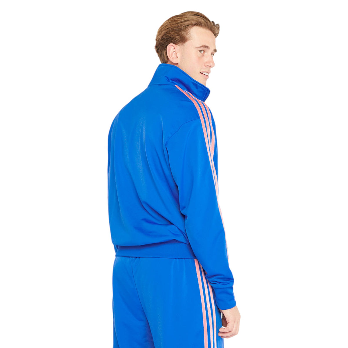 adidas Originals Adicolor Firebird Track Top - Blue / Semi Spark Pink