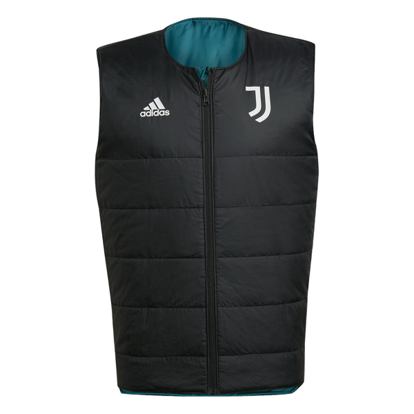 adidas Juventus Condivo 22 Reversible Padded Vest Gilet - Tech Green / Black
