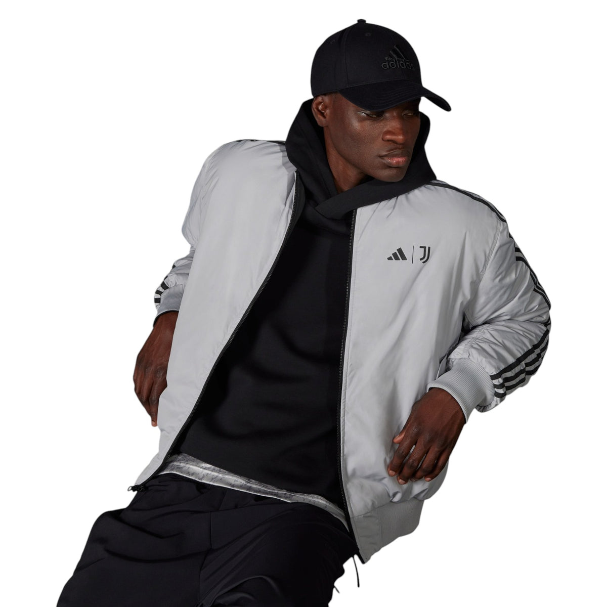 adidas Juventus x NASA-inspired LFSTLR Reversible Bomber Jacket - Black
