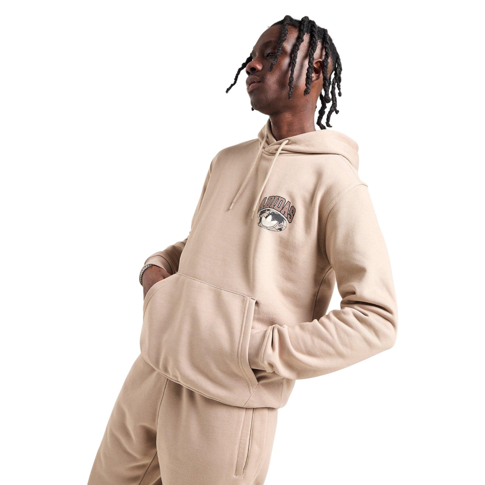 adidas Originals World Tour Graphic Hoodie - Beige