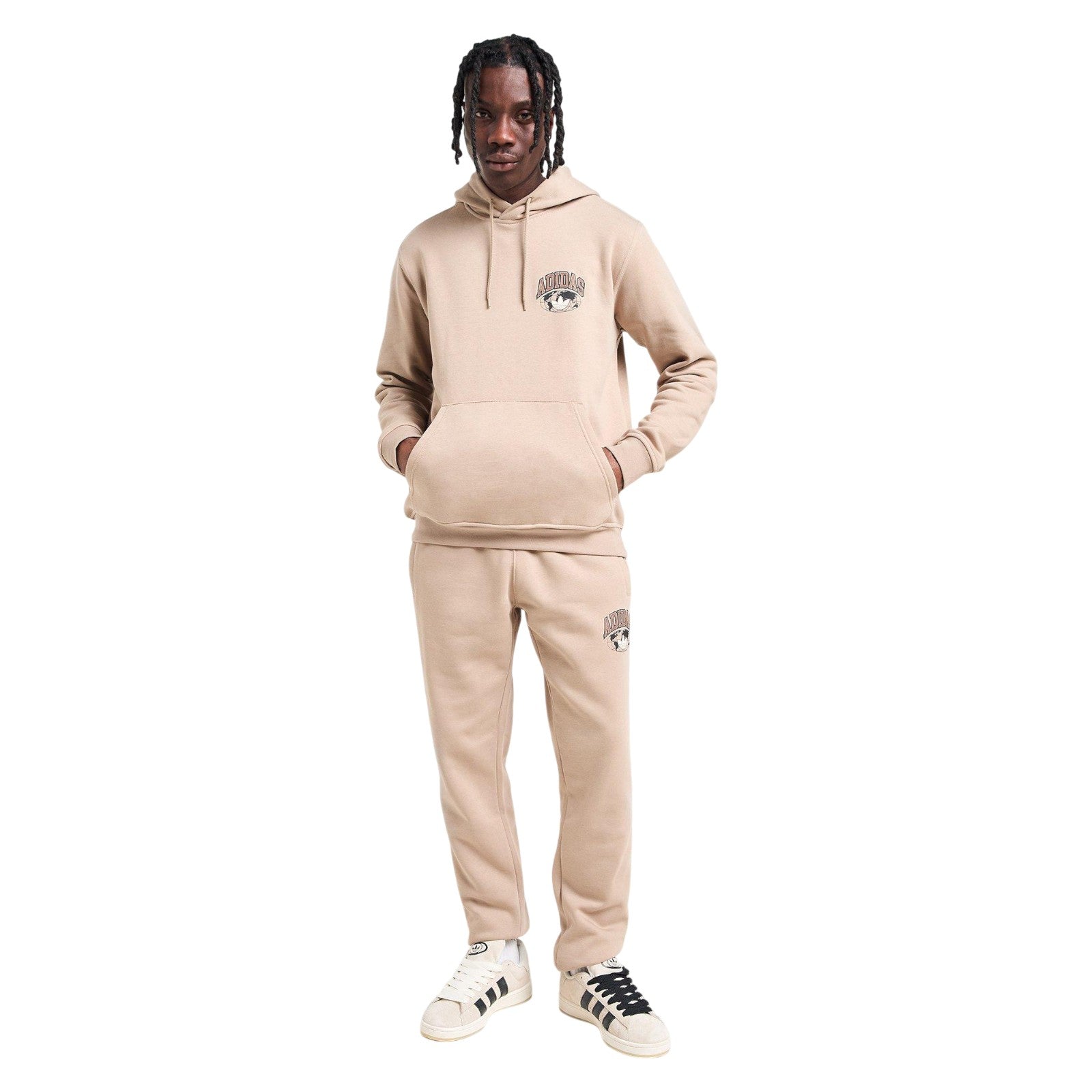 adidas Originals World Tour Graphic Hoodie - Beige