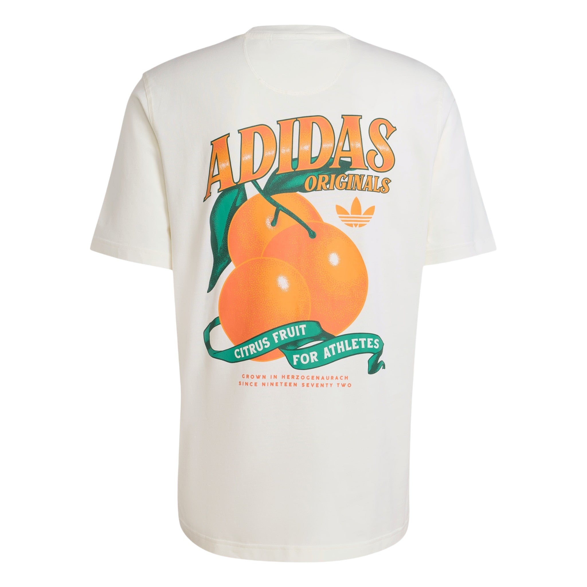 adidas Originals Orange Graphic Loose T-Shirt - Off White