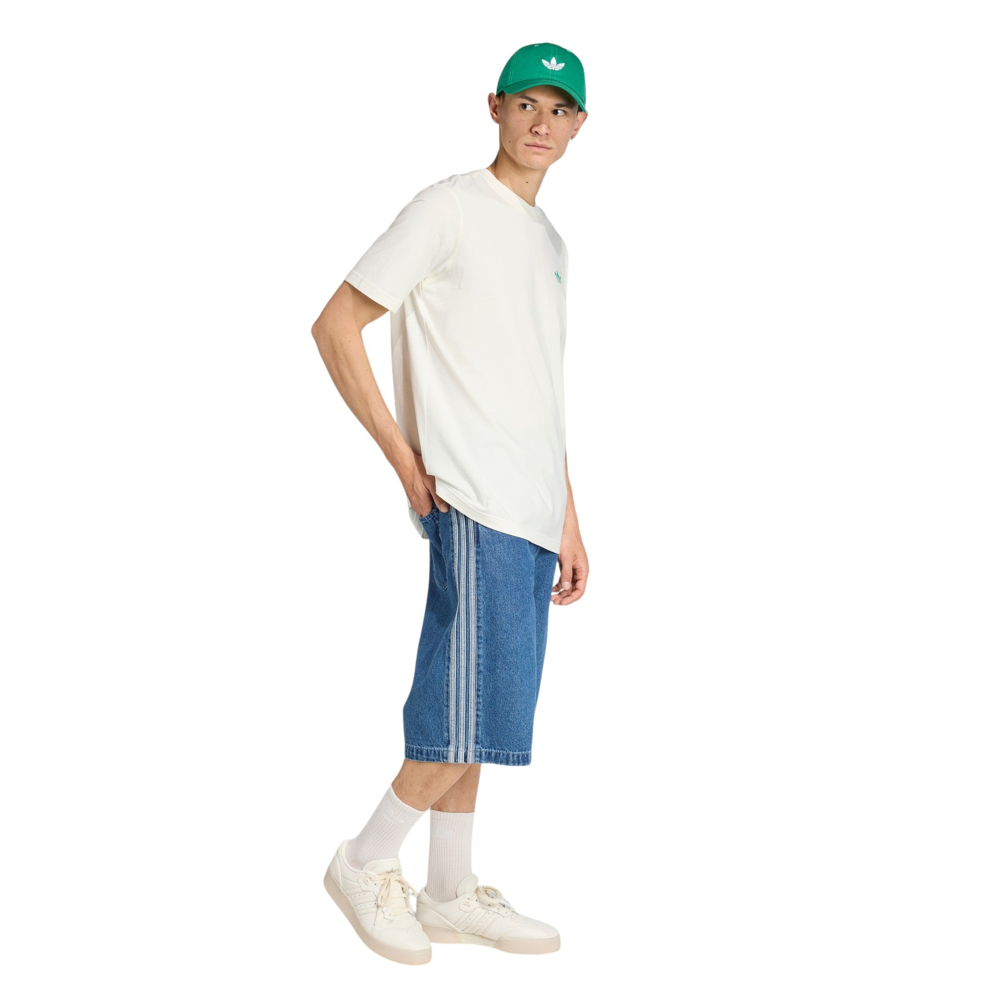 adidas Originals Orange Graphic Loose T-Shirt - Off White