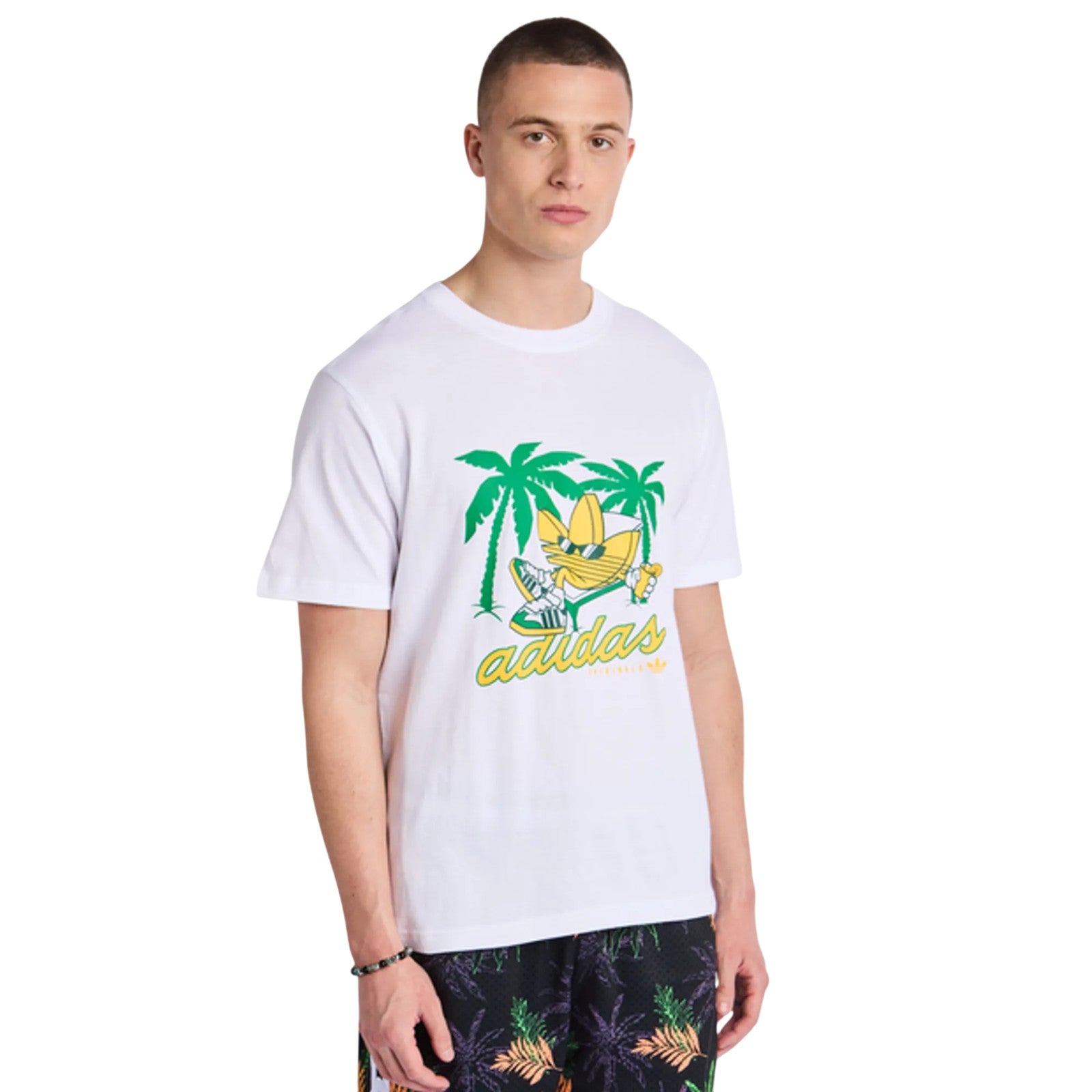 adidas Originals Men's Graphic Trefoil Sun T-Shirt - White