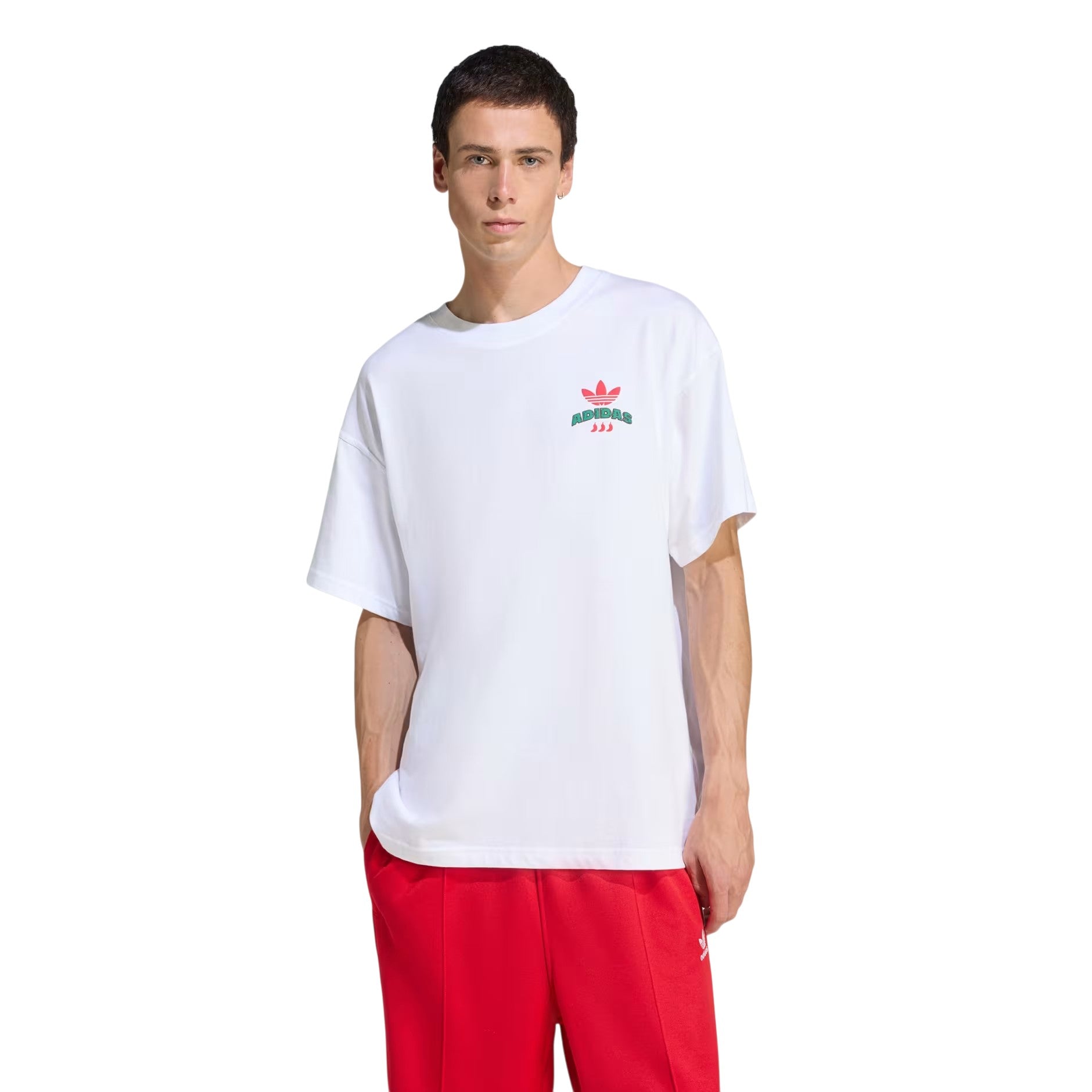 adidas Originals Chilli Graphic Crew Neck T Shirt - White
