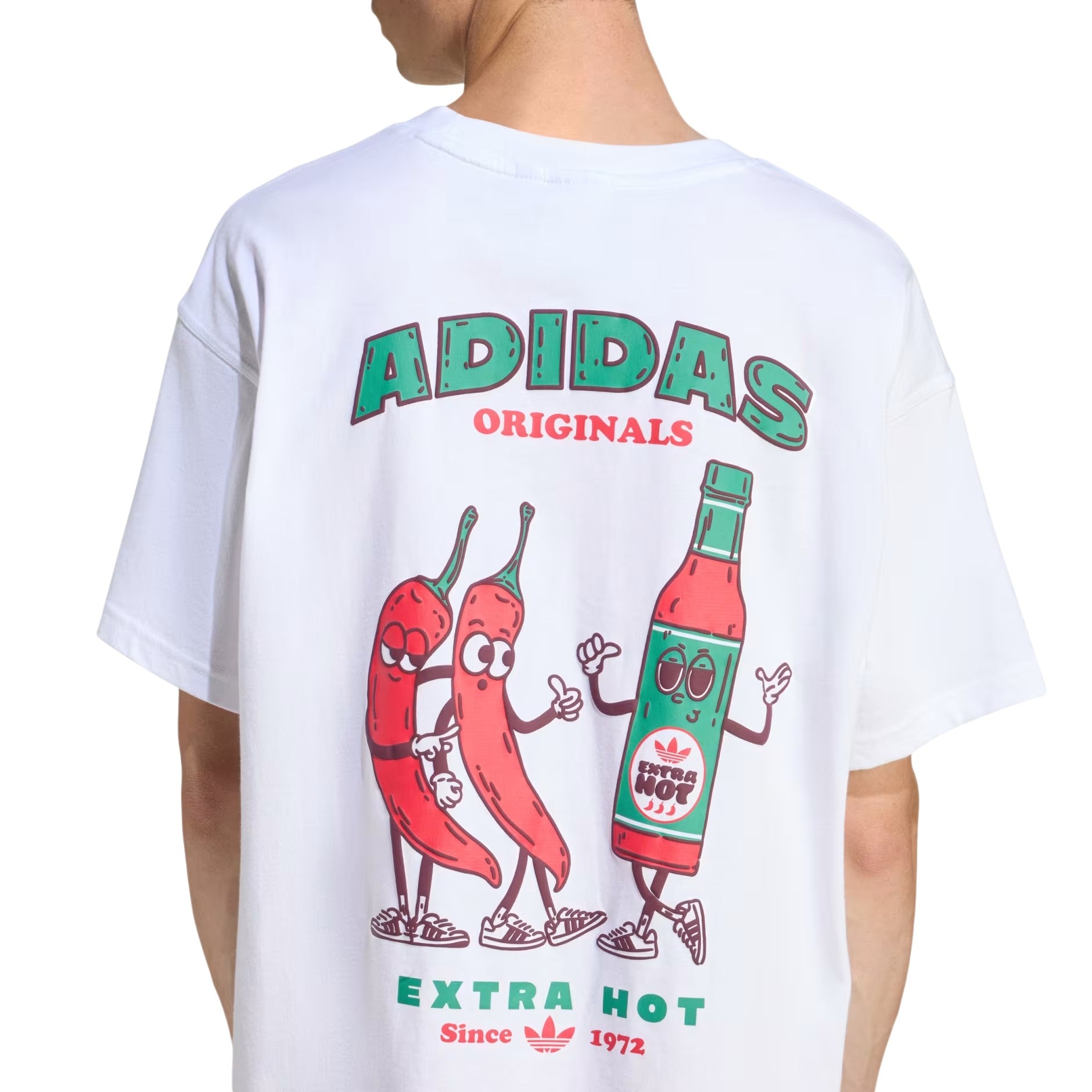 adidas Originals Chilli Graphic Crew Neck T Shirt - White