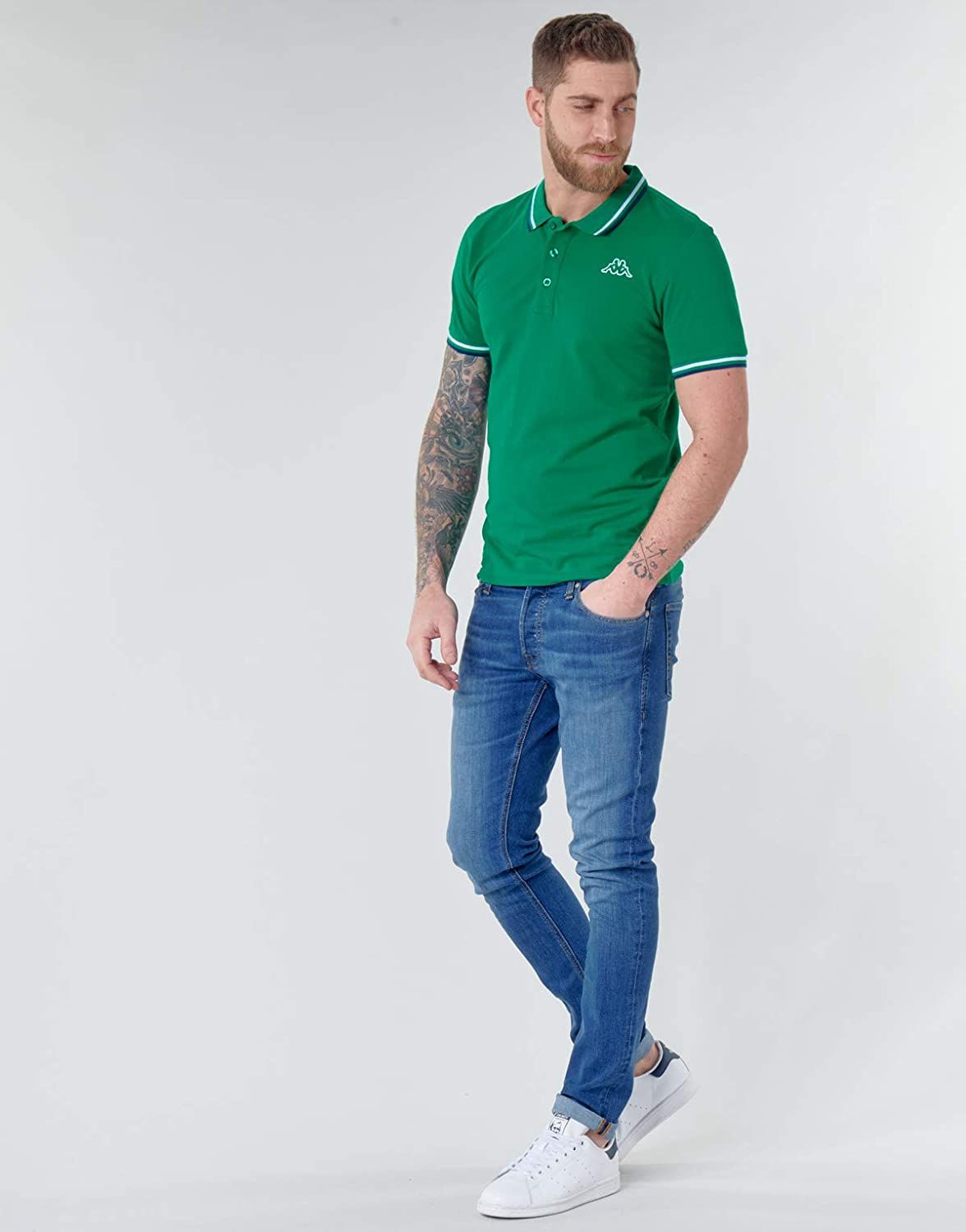 Kappa Esmo Polo Shirt - Green - ViaductClothing -  -  