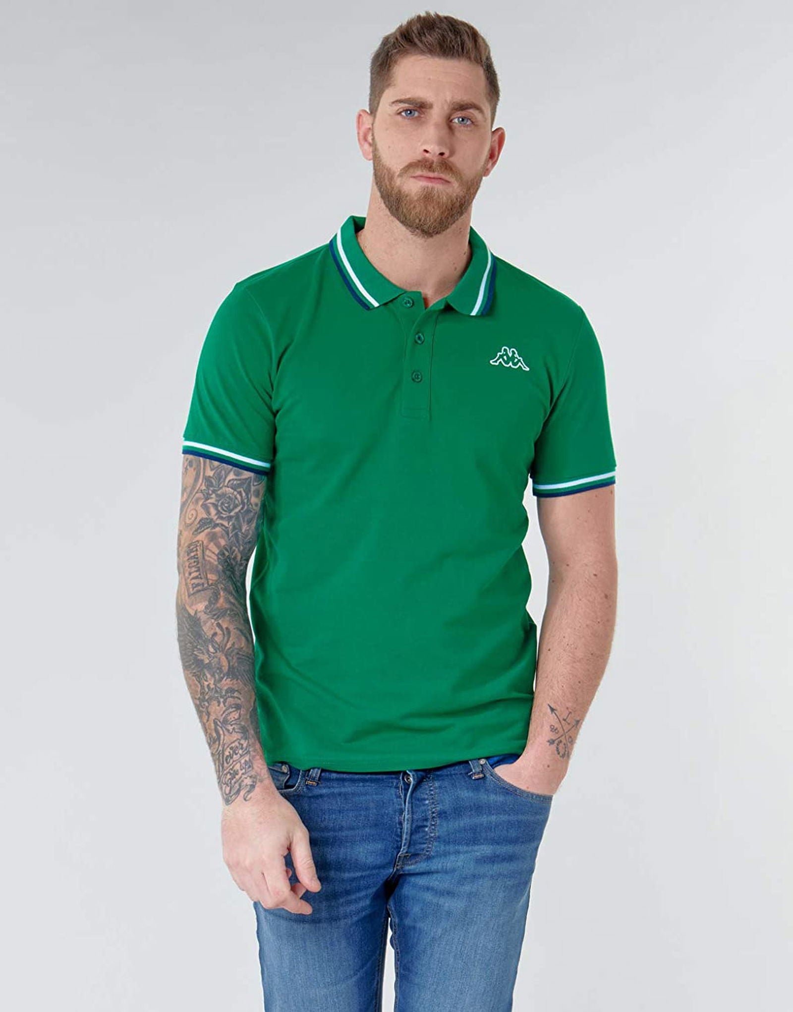 Kappa Esmo Polo Shirt - Green - ViaductClothing -  -  