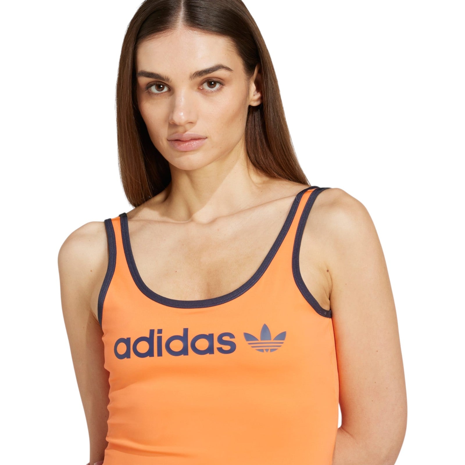 adidas Originals Women's Linear Logo Bodysuit - Orange