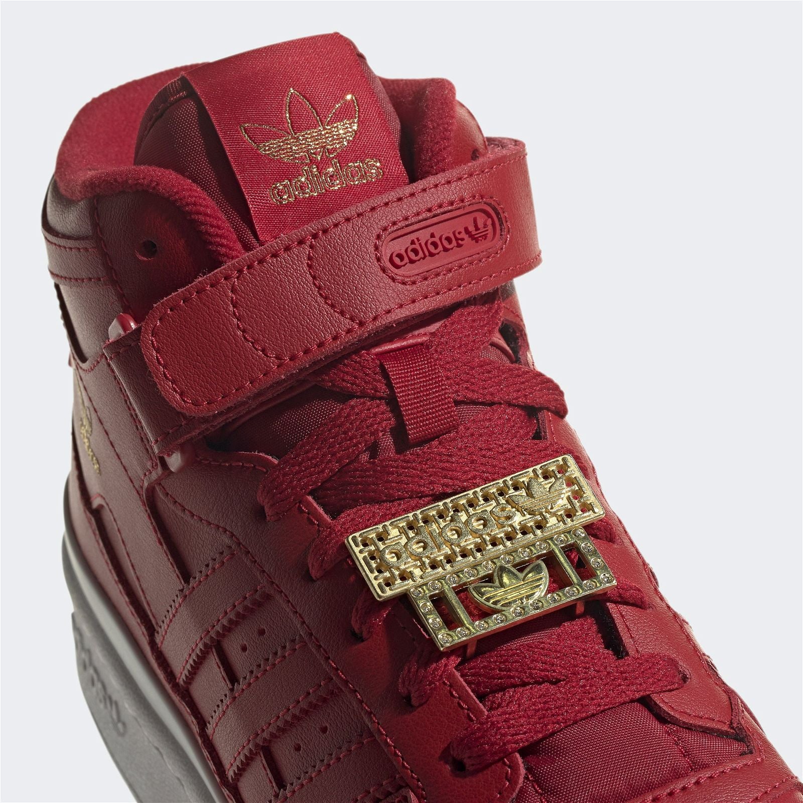 adidas Originals Womens Forum Mid Shoes - Vivid Red / Cloud White / Matte Gold - ViaductClothing -  -  
