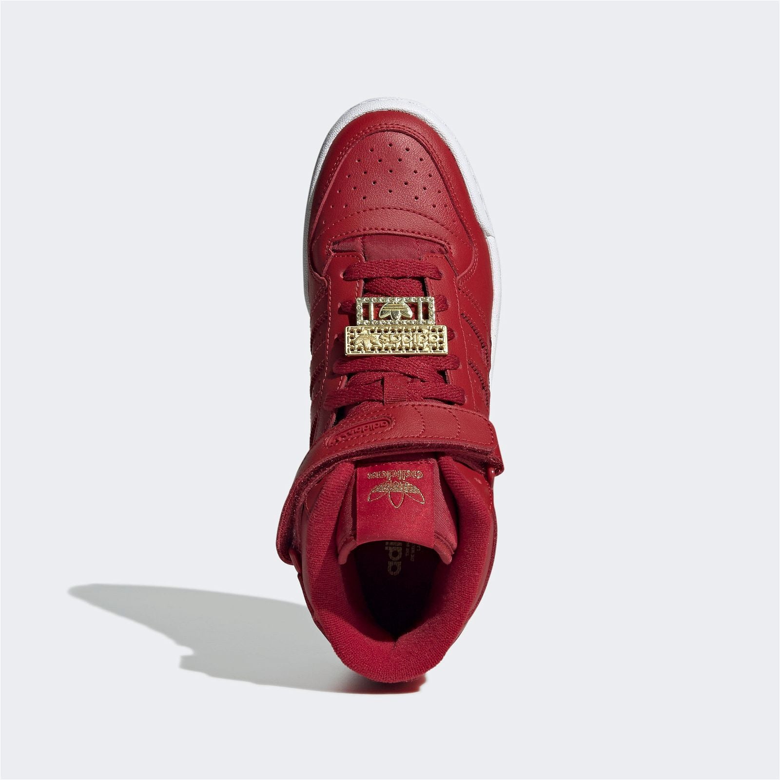 adidas Originals Womens Forum Mid Shoes - Vivid Red / Cloud White / Matte Gold - ViaductClothing -  -  