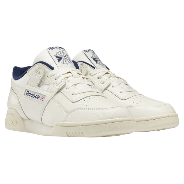 Reebok Classics Workout Plus Shoes - Chalk/Navy - ViaductClothing -  -  