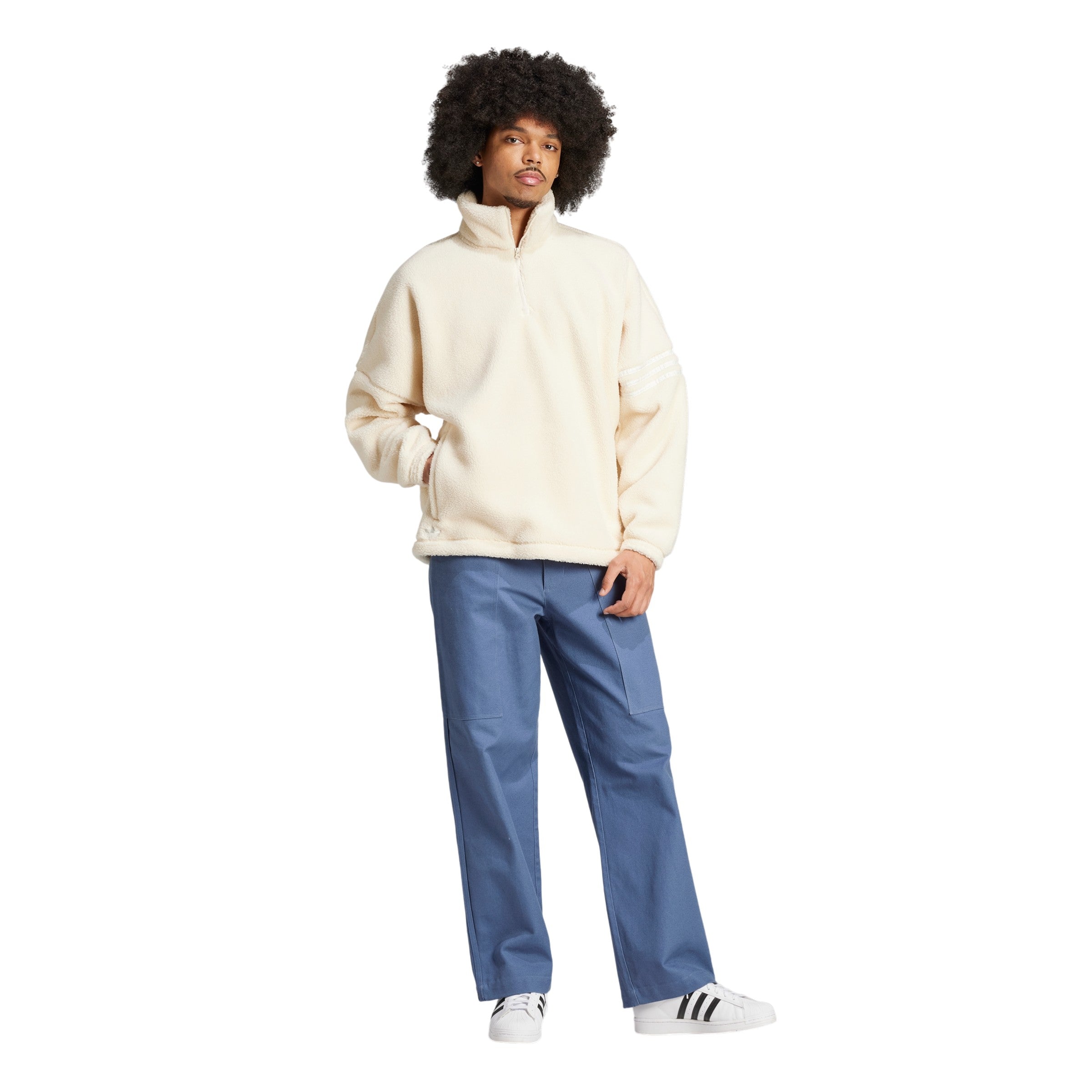 adidas Originals Neuclassics Polar Fleece 1/2 Zip Sweatshirt - White