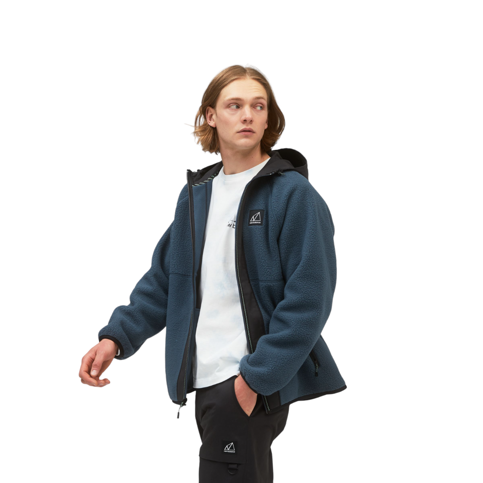 New Balance All Terrain High Pile Hybrid Sherpa Jacket - Blue - ViaductClothing -  -  