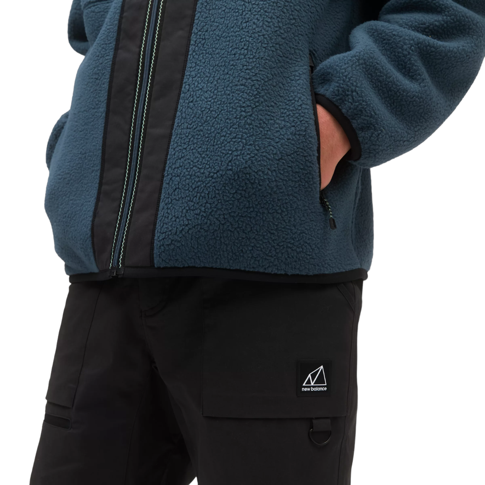 New Balance All Terrain High Pile Hybrid Sherpa Jacket - Blue - ViaductClothing -  -  