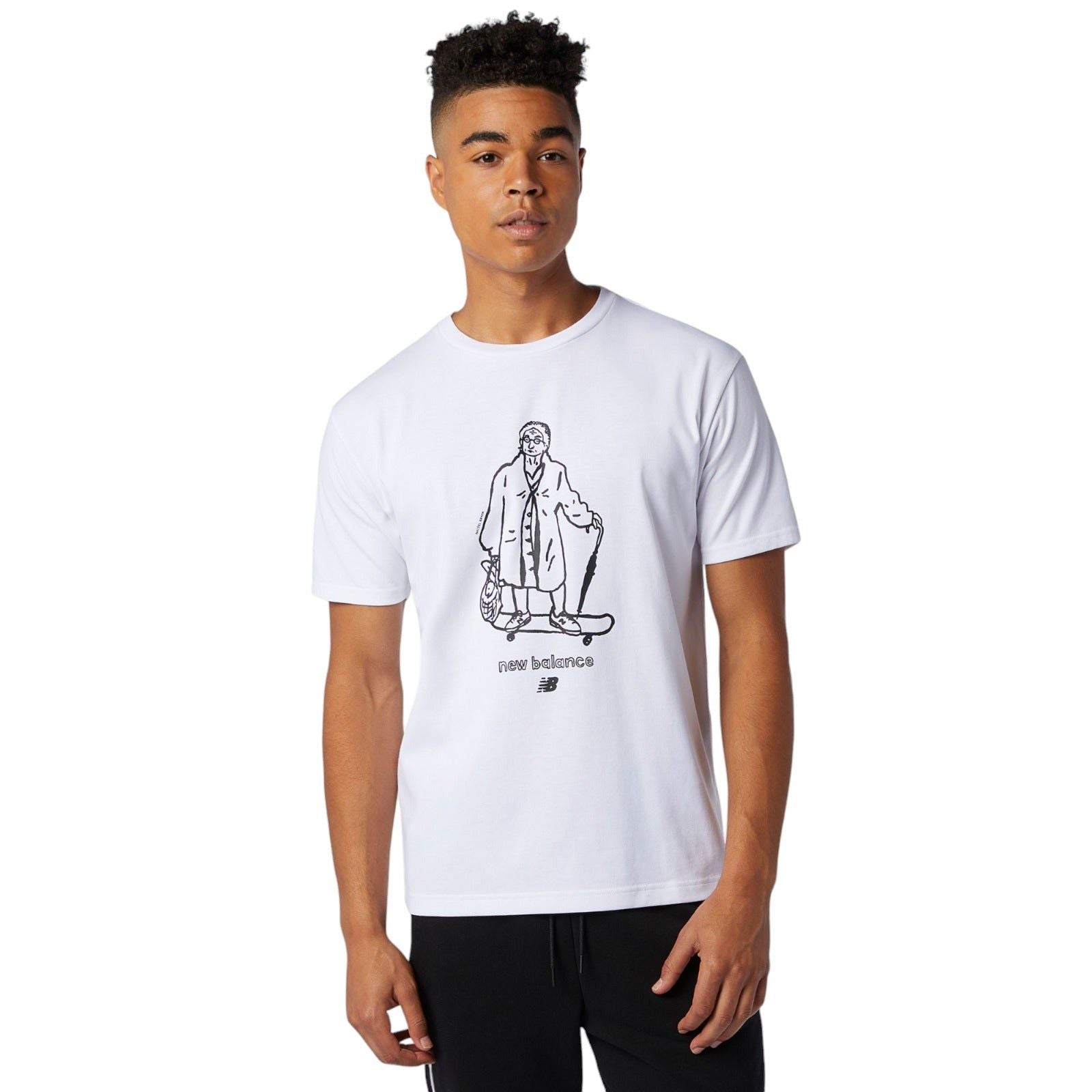 New Balance Athletics Graphic Skate T-Shirt - White - ViaductClothing -  -  