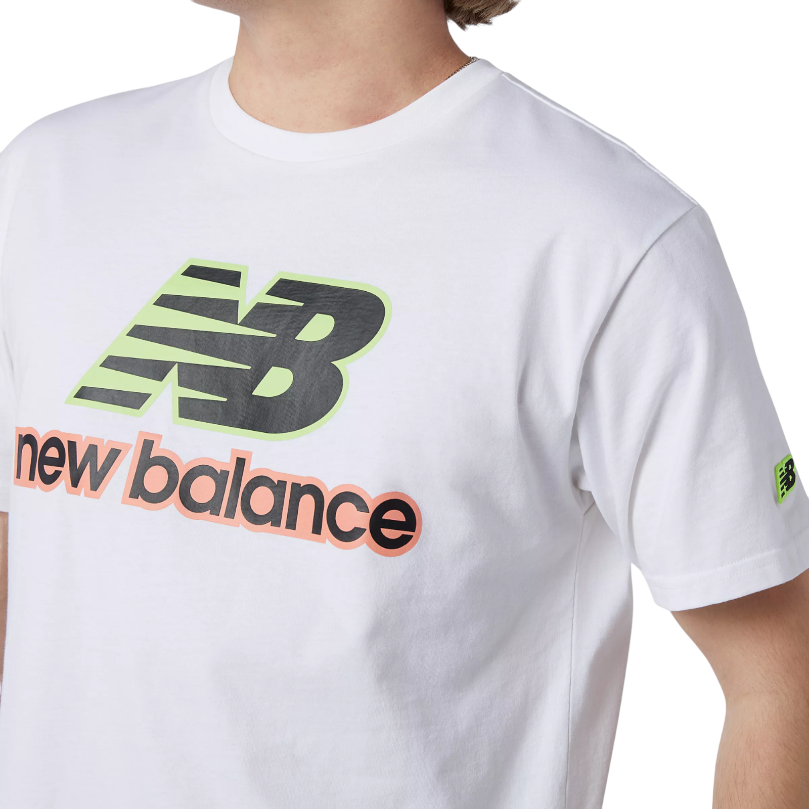 New Balance Athletics Psych Varsity Tee T Shirt White MT11540 WT ViaductClothing