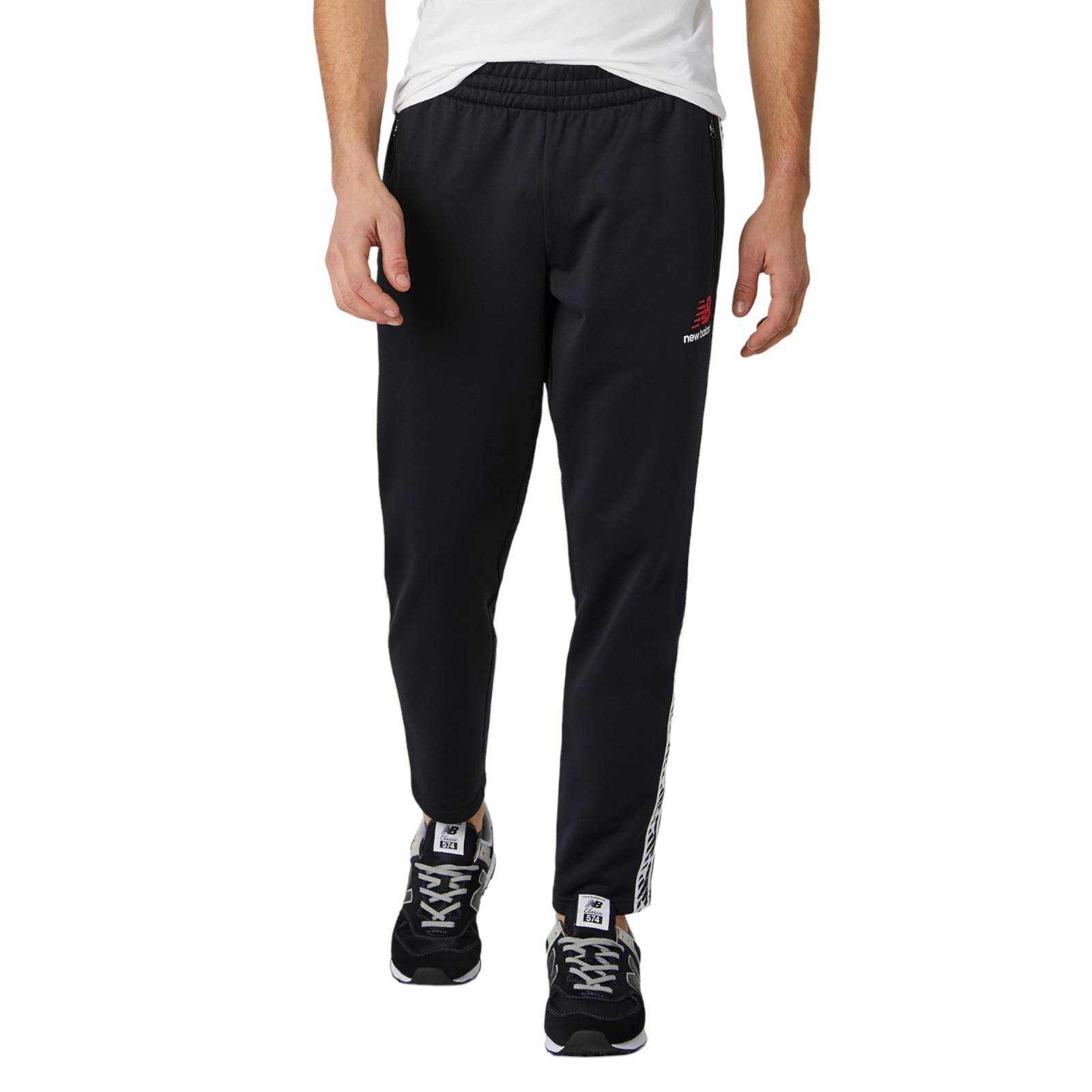New Balance Essentials Track Pant - Black White - ViaductClothing -  -  