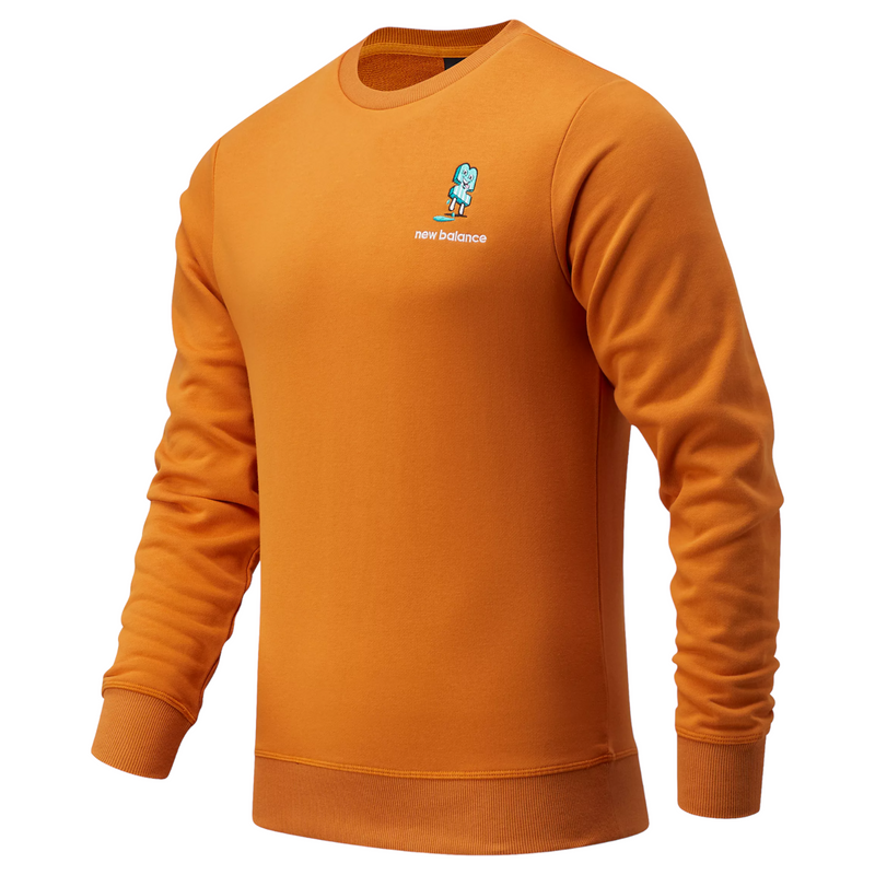 New Balance Nb Athletics Minimize Crew Sweat - Orange - ViaductClothing -  -  