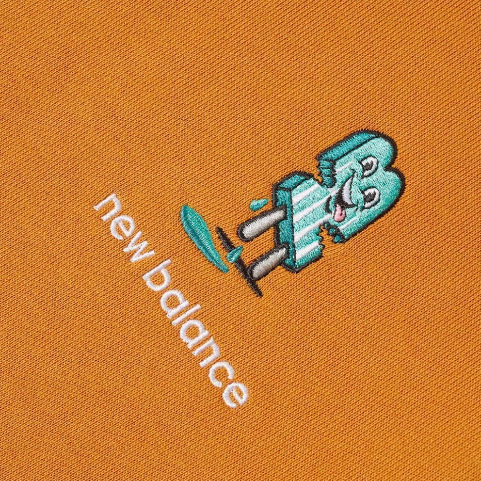 New Balance Nb Athletics Minimize Crew Sweat - Orange - ViaductClothing -  -  