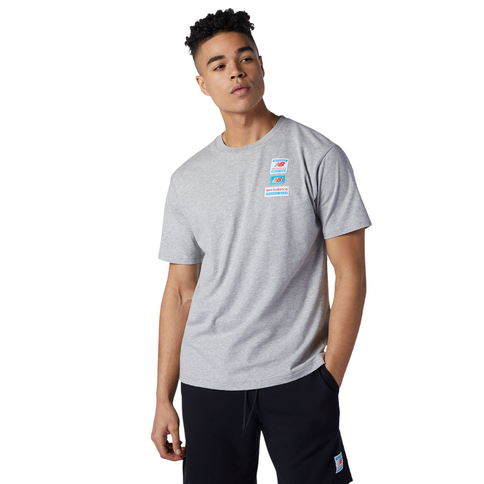 New Balance Nb Essentials Tag T-Shirt - Grey - ViaductClothing -  -  