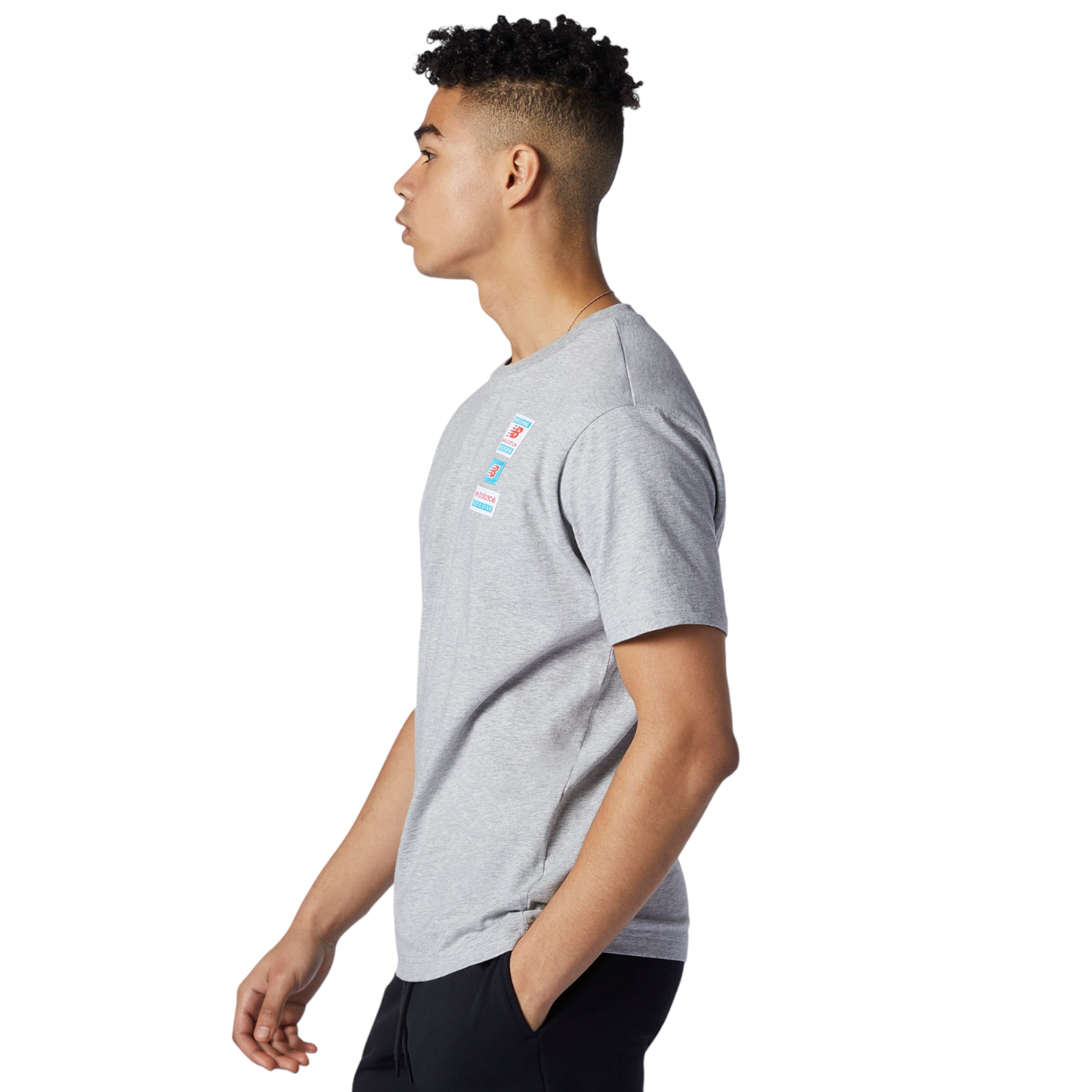 New Balance Nb Essentials Tag T-Shirt - Grey - ViaductClothing -  -  