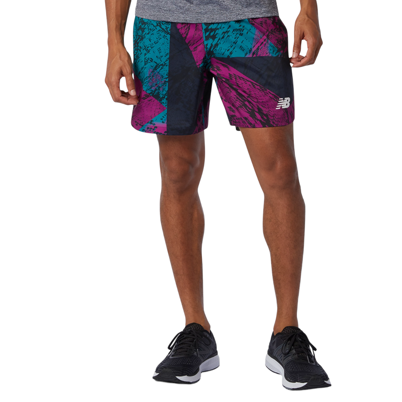 New Balance Printed Fast Flight 7 inch 2 In 1 Short - Jewel Pink - ViaductClothing -  -  