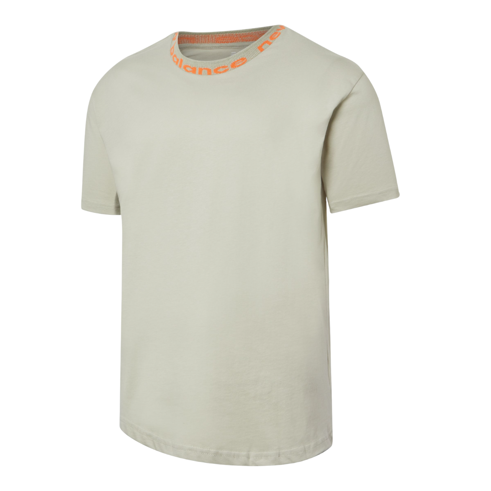 New Balance Tape Logo Neck T Shirt - Beige - ViaductClothing -  -  