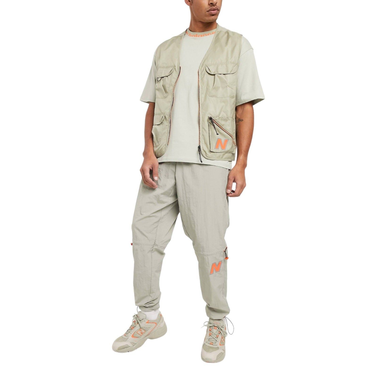 New Balance Utility Pack Utility Woven Logo Pants - Beige - ViaductClothing -  -  