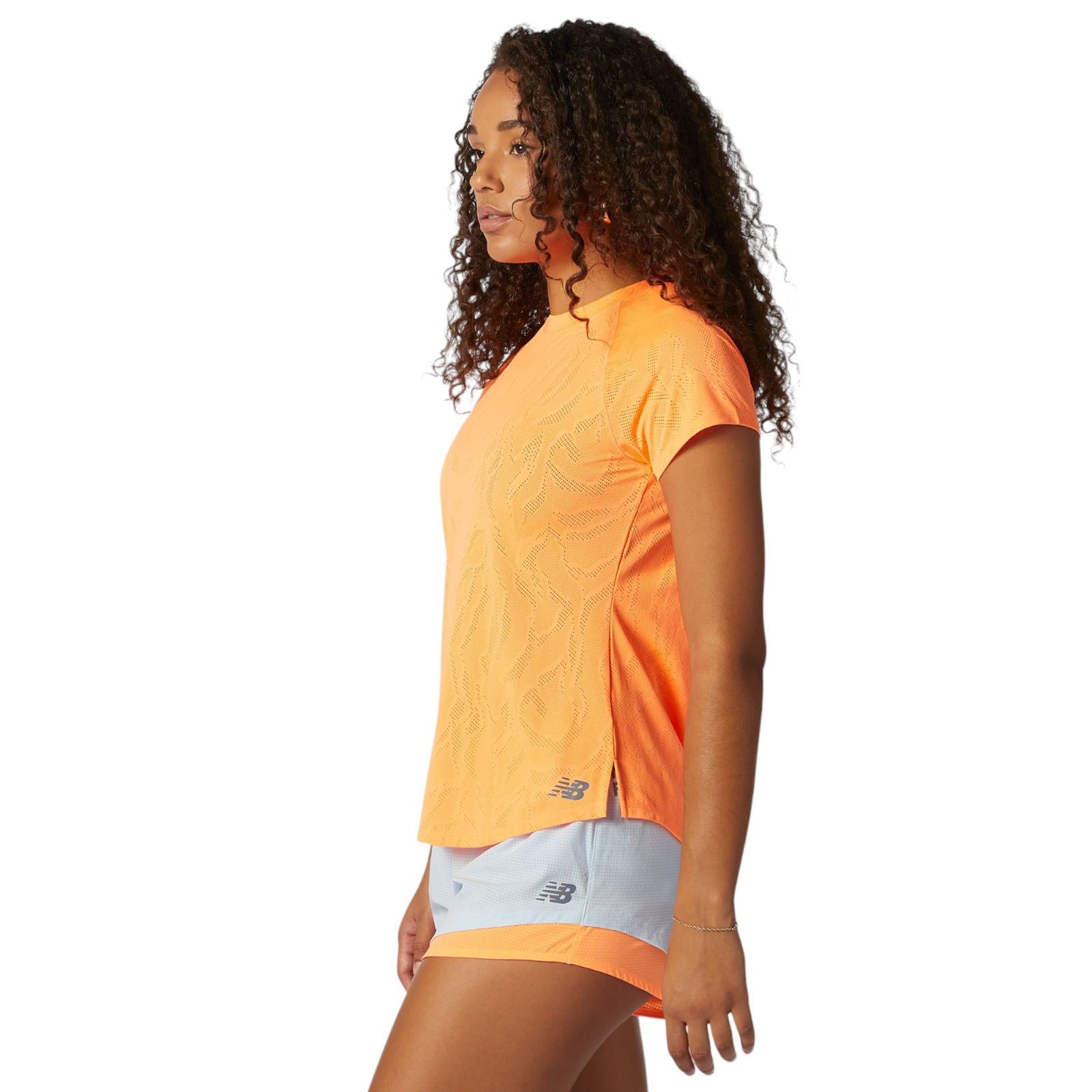 New Balance Women's Q Speed Fuel Jacquard T-Shirt - Orange - ViaductClothing -  -  