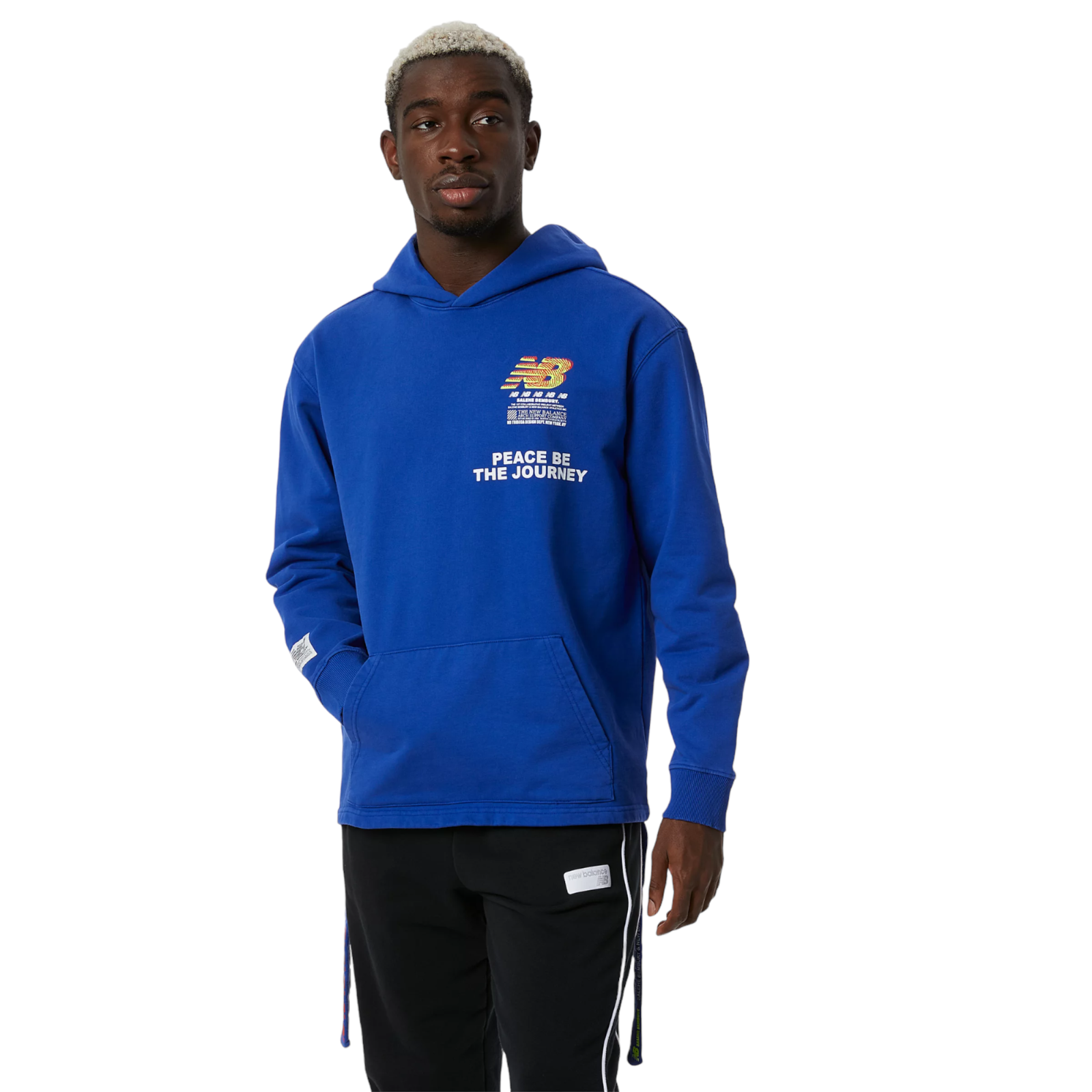 New balance hoodie blue hot sale