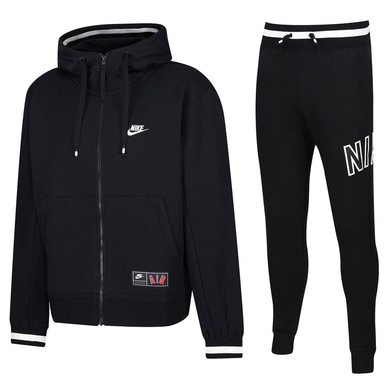Nike Air Full Zip Fleece Varsity Tracksuit - Black - ViaductClothing -  -  