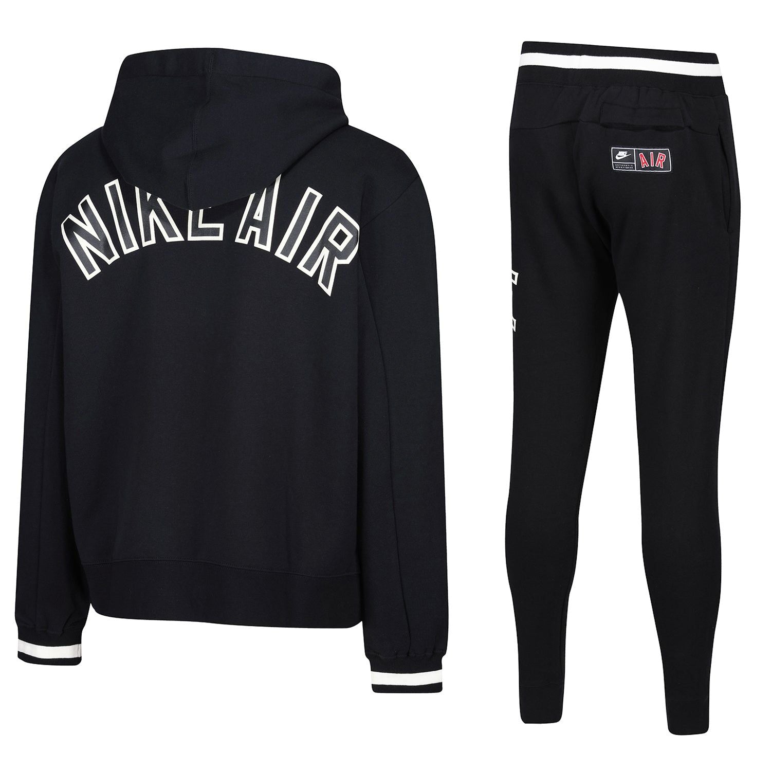 Nike Air Full Zip Fleece Varsity Tracksuit - Black - ViaductClothing -  -  