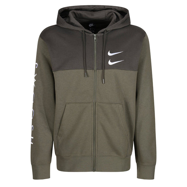 Nike NSW Swoosh Full ZIp Fleece Hoodie Green CU3901 380 ViaductClothing