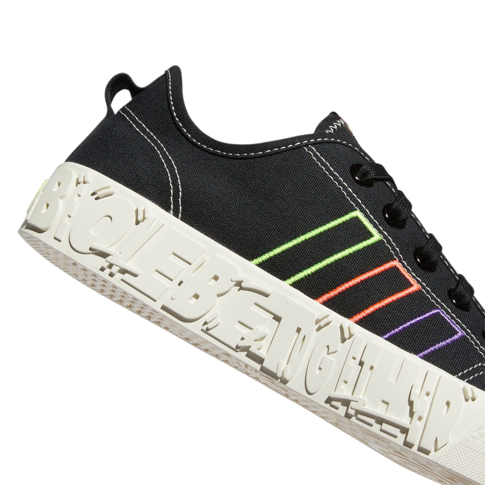 adidas Originals Nizza Pride Shoes - Core Black / Off White - ViaductClothing -  -  