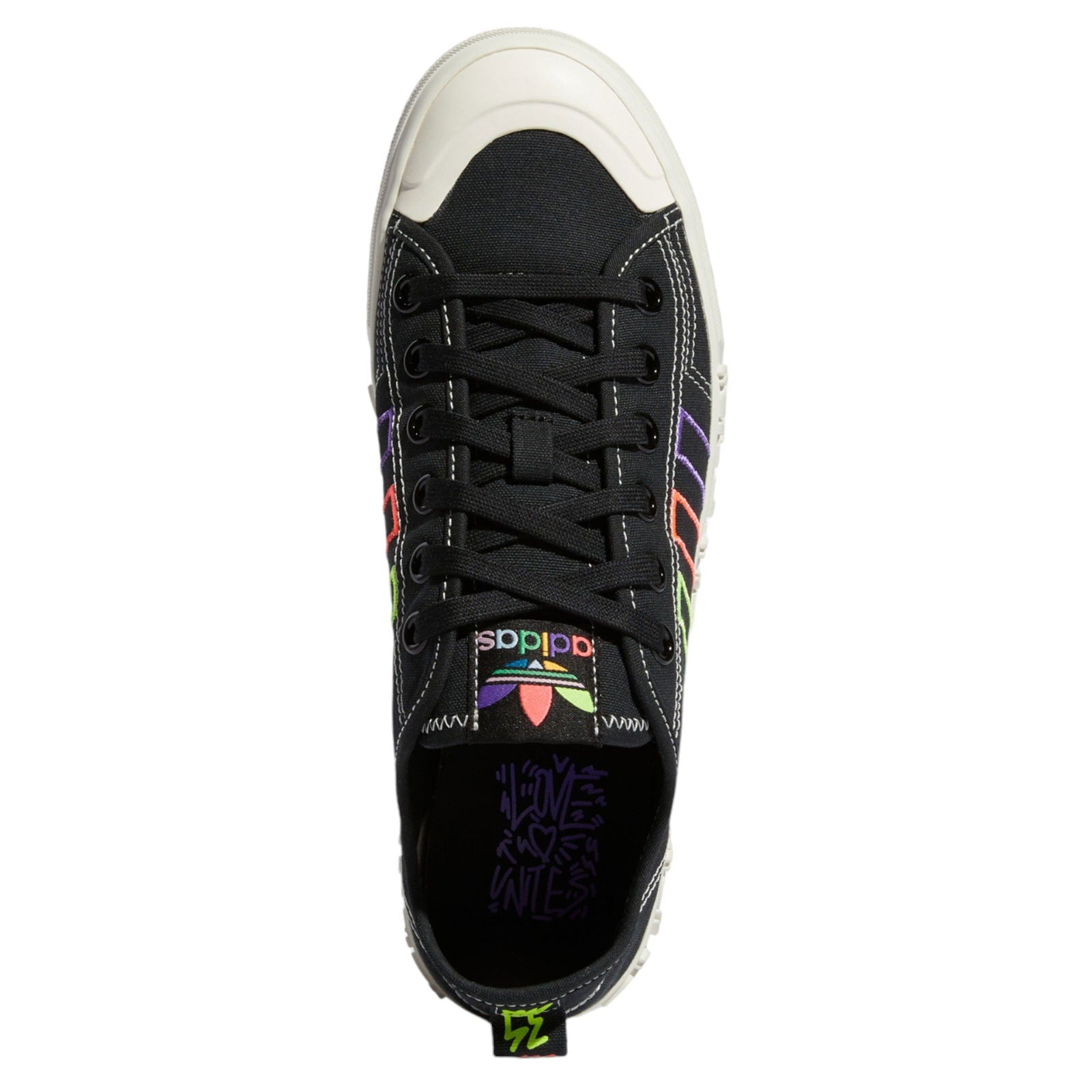 adidas Originals Nizza Pride Shoes - Core Black / Off White - ViaductClothing -  -  
