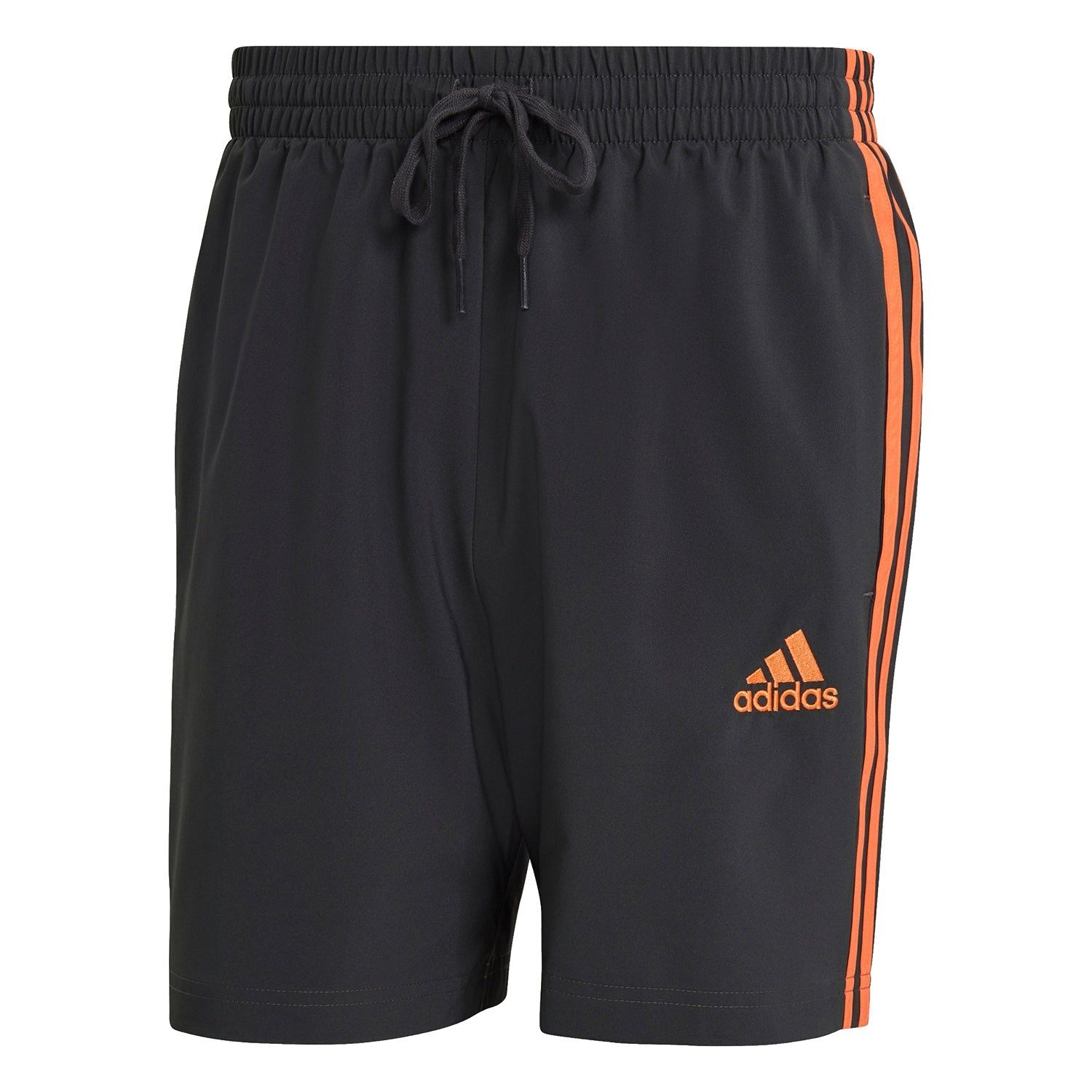 adidas Essentials Chelsea 3 Stripes Shorts - Grey / Orange - ViaductClothing -  -  