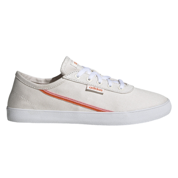 adidas Womens Courtflash X Shoes - Chalk White / Orange - ViaductClothing -  -  