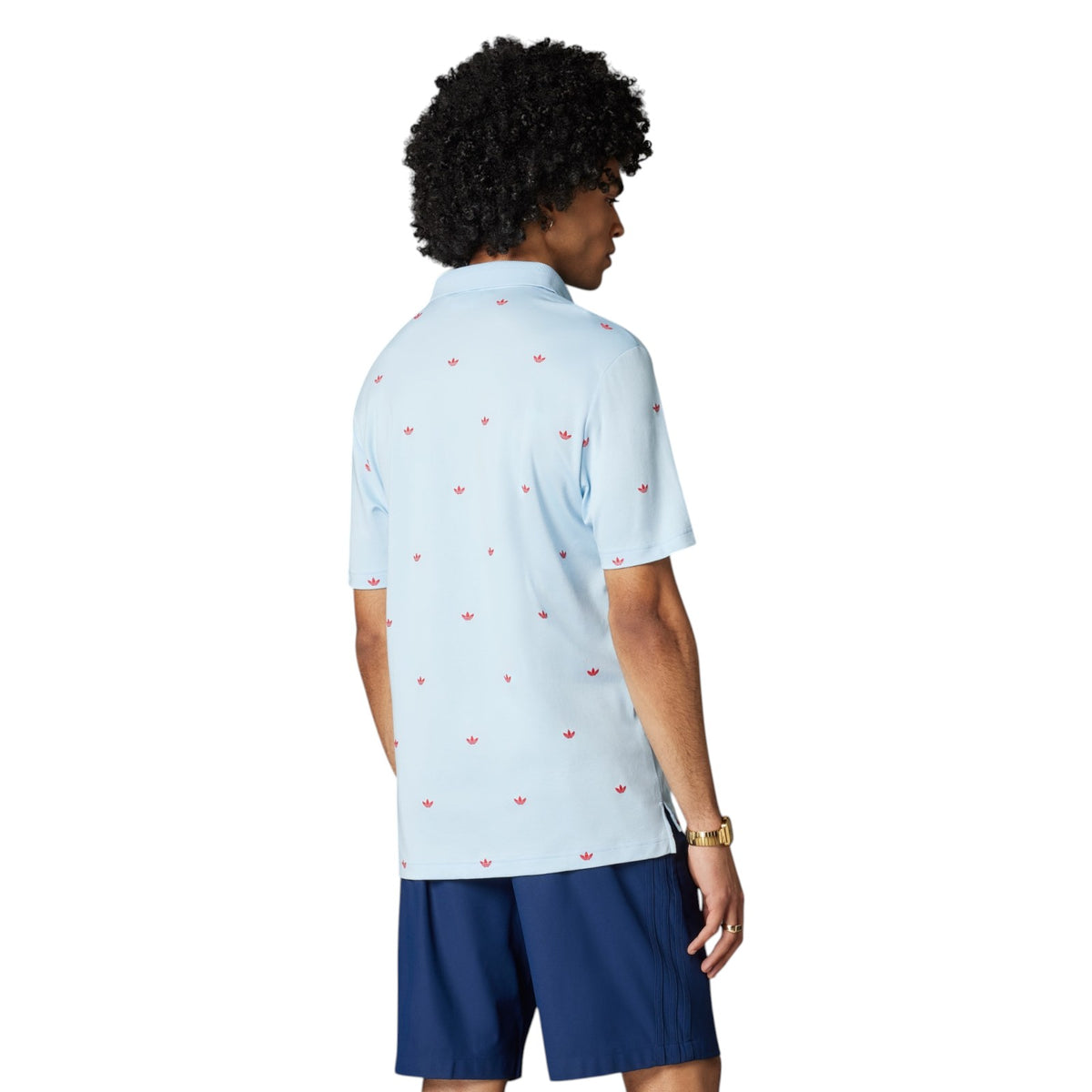 adidas Originals Printed Trefoil Polo Shirt - Blue