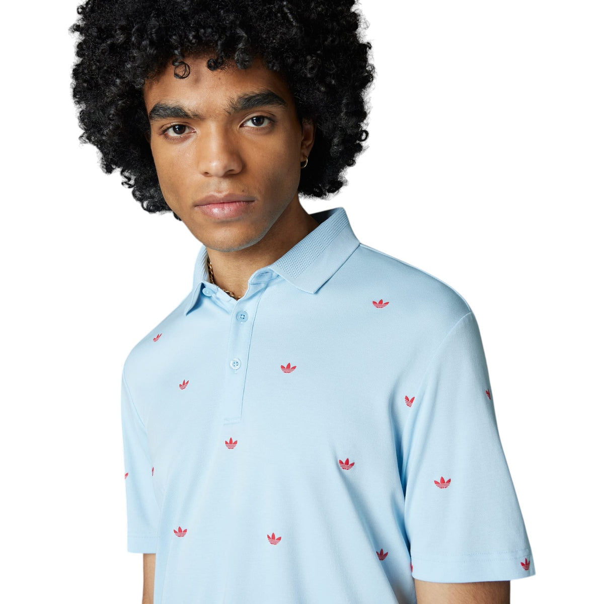 adidas Originals Printed Trefoil Polo Shirt - Blue