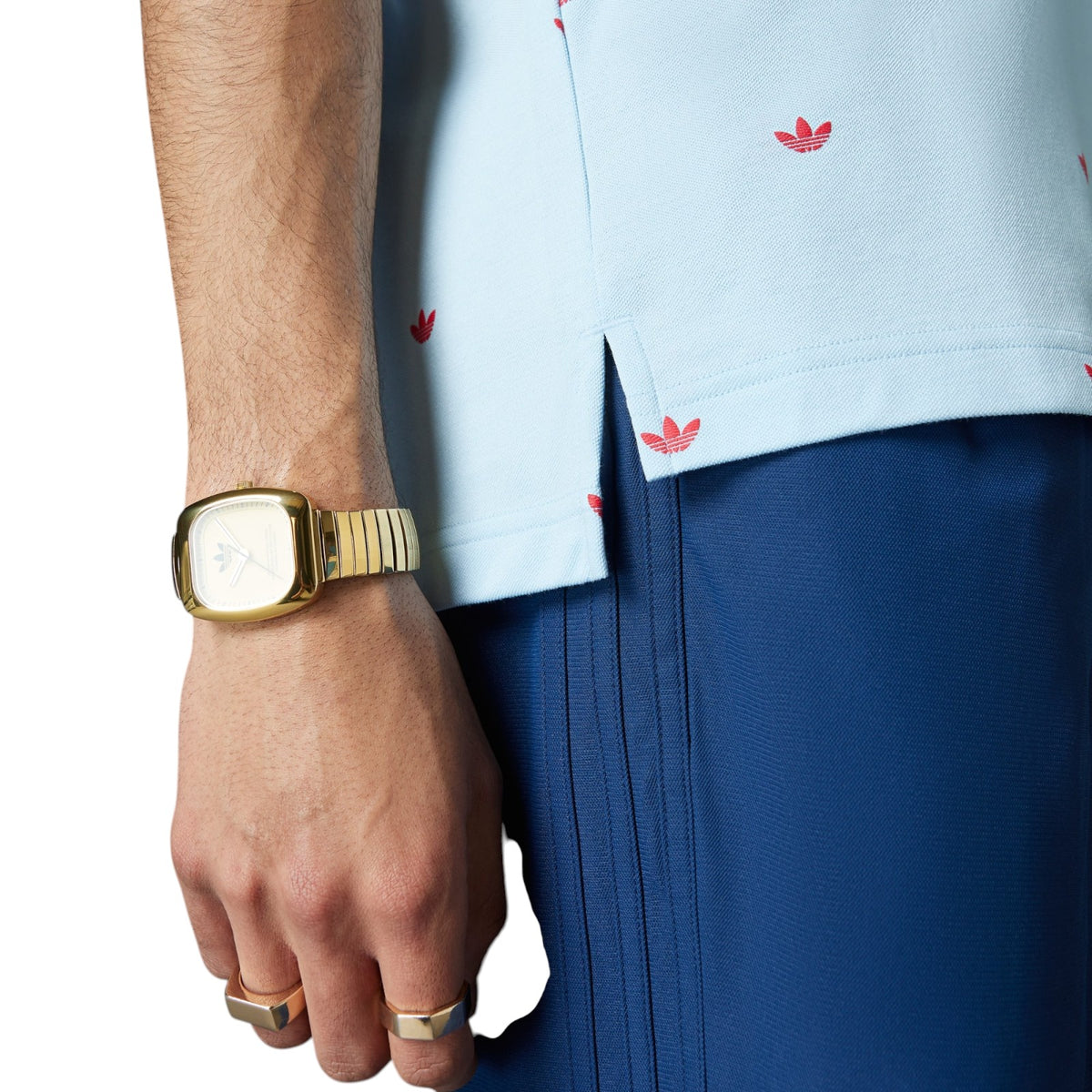 adidas Originals Printed Trefoil Polo Shirt - Blue