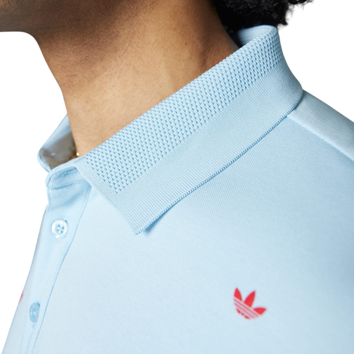 adidas Originals Printed Trefoil Polo Shirt - Blue