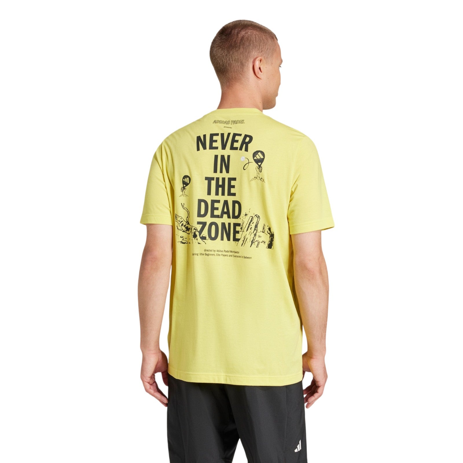 adidas Men's Padel Zone Graphic CLIMACOOL T-Shirt - Yellow