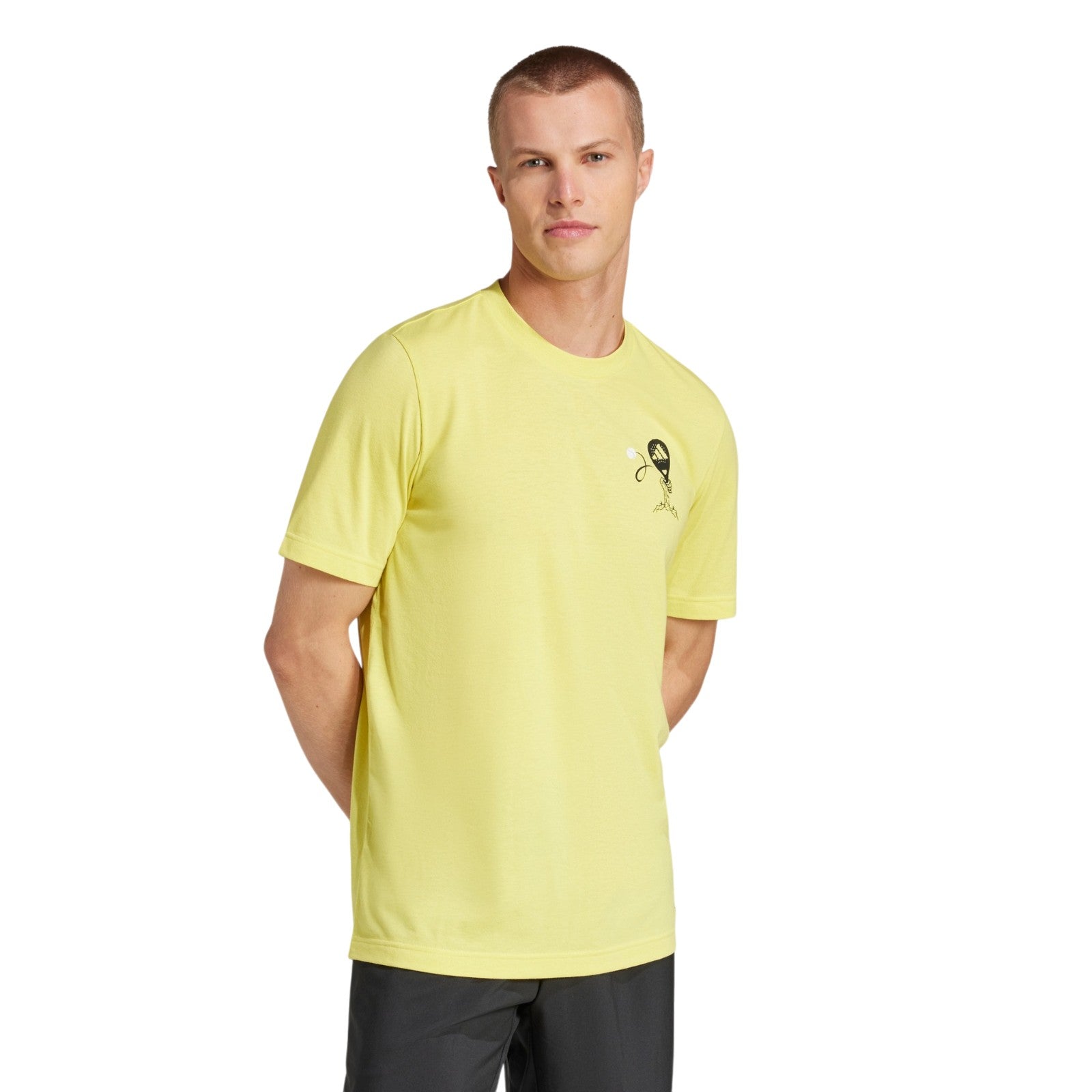adidas Men's Padel Zone Graphic CLIMACOOL T-Shirt - Yellow