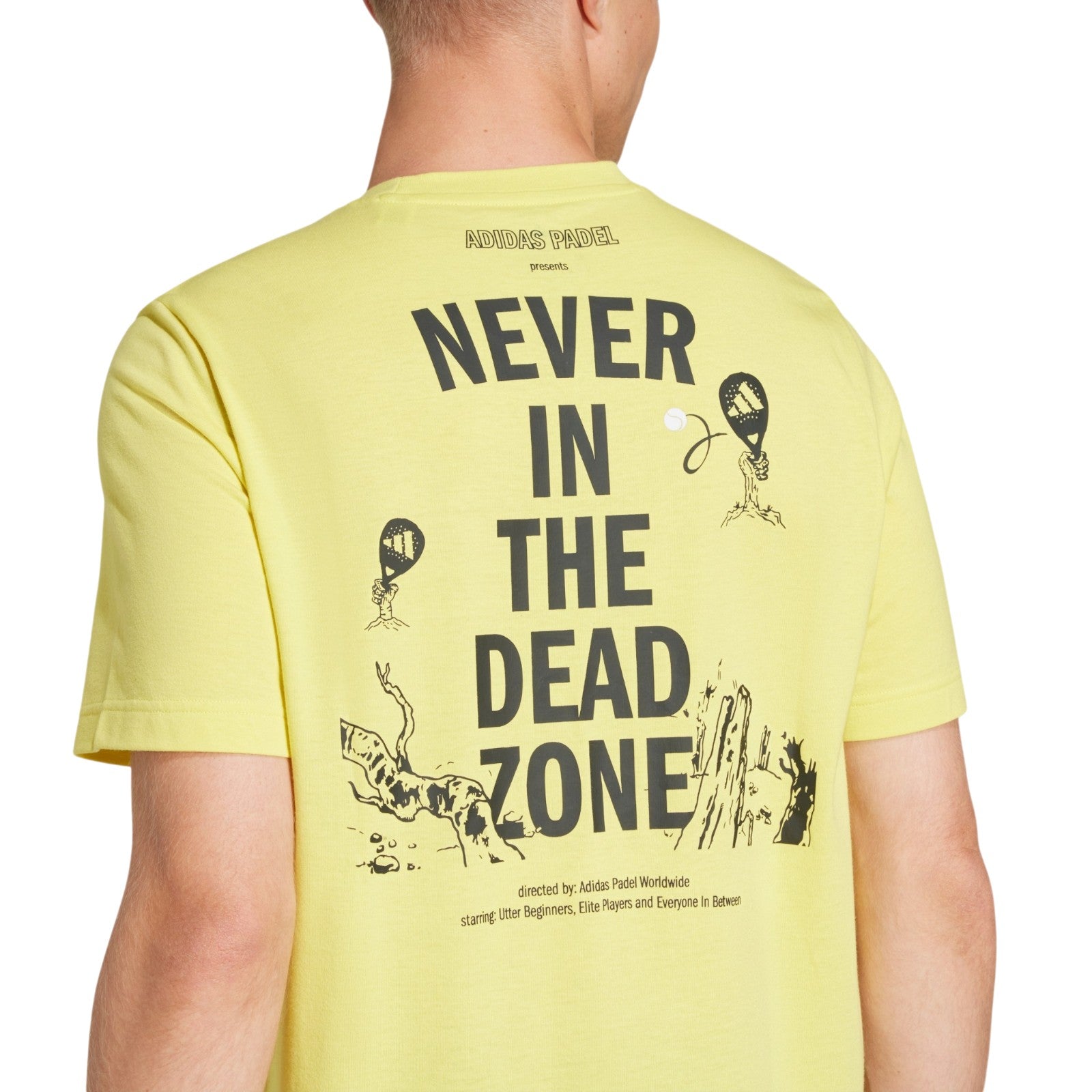 adidas Men's Padel Zone Graphic CLIMACOOL T-Shirt - Yellow