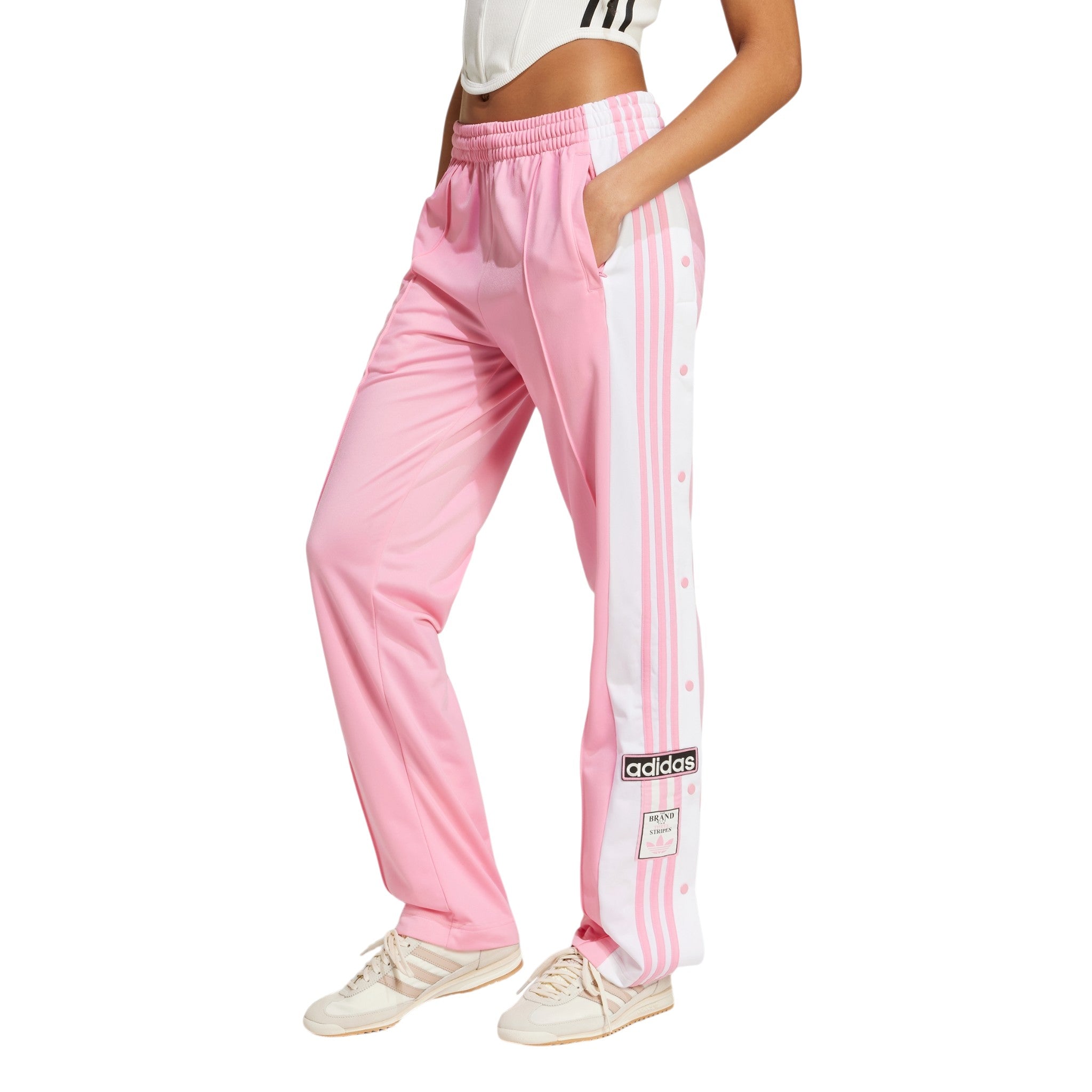adidas Originals Womens Adibreak Retro 90s Snap Track Pants - Pink White