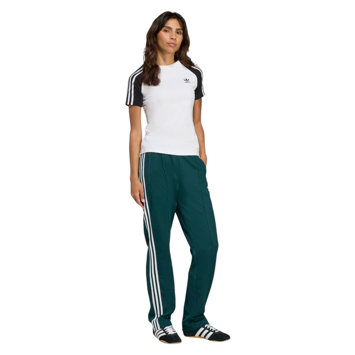adidas Originals Women's Beckenbauer Track Pants - Aurora Ivy / White